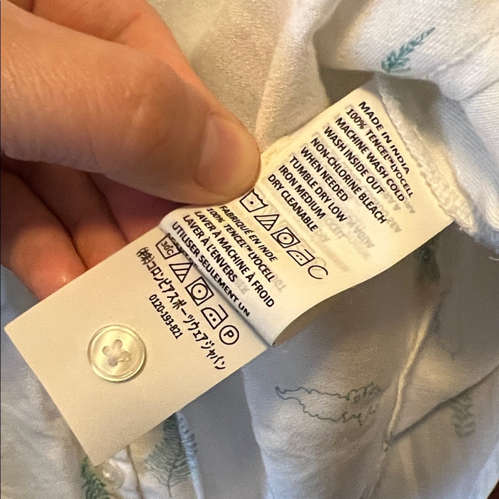 prAna Fremont Woven Top in Soft White Ferns, Large - Picture 4 of 6